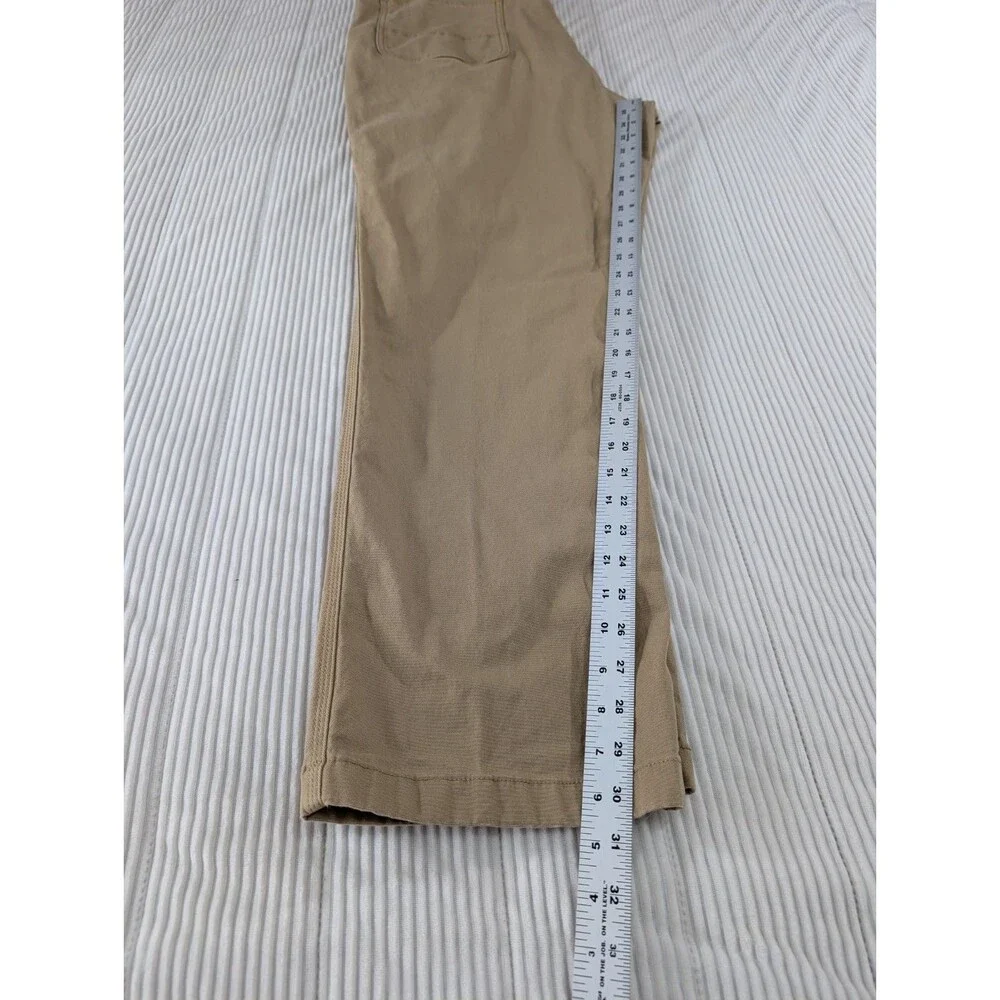Carhartt Rigby Canvas Dungaree Pants Mens 42x32 Tan Relaxed Workwear